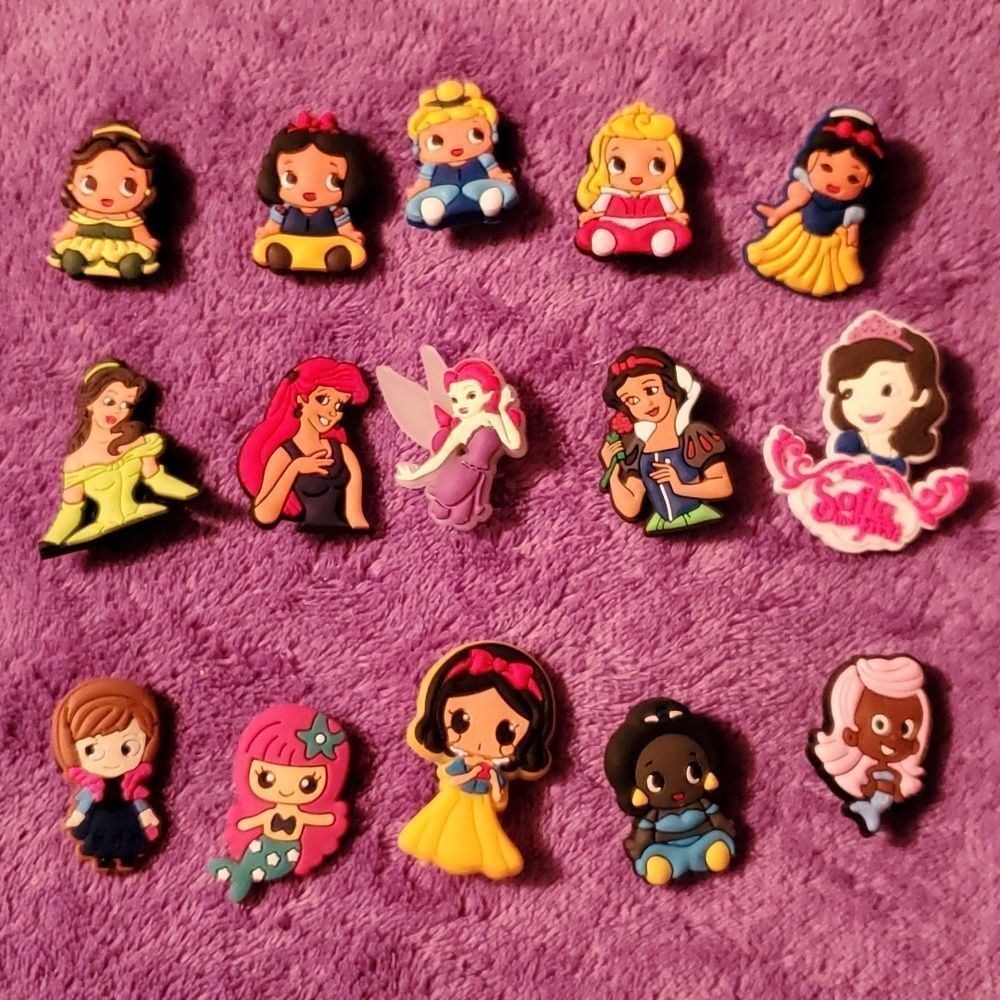 15 Disney Princesses & Princess Tsum Babies Crocs Jibbitz Shoe Charms